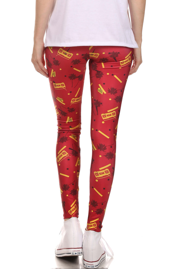 Socality Leggings - Red & Gold - POPRAGEOUS
 - 4