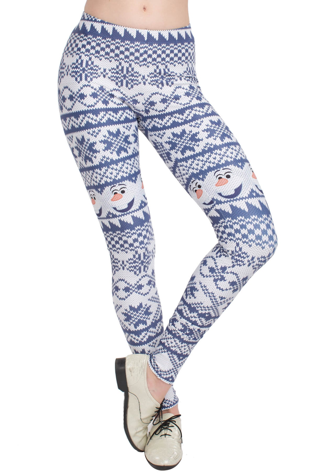 Fair Isle Snowman Leggings - POPRAGEOUS
 - 1