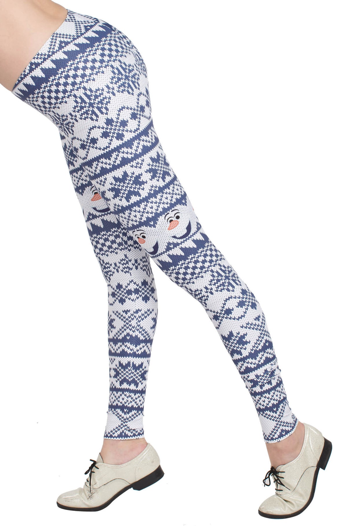 Fair Isle Snowman Leggings - POPRAGEOUS
 - 2