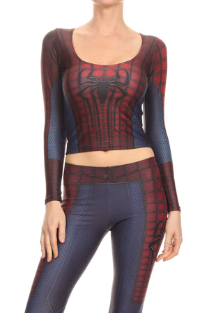 Web Master Long Sleeve Crop Top - POPRAGEOUS
 - 1