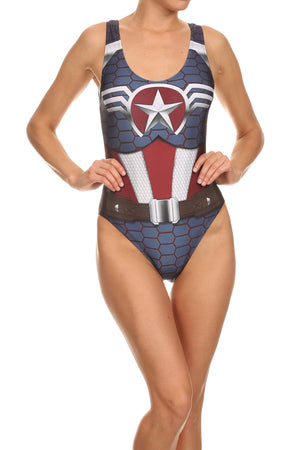 Murica Low Back Onesie Swim - POPRAGEOUS
 - 1