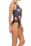 Murica Low Back Onesie Swim - POPRAGEOUS
 - 4
