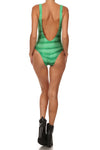 Green Glob Low Back Onesie Swim - POPRAGEOUS
 - 4