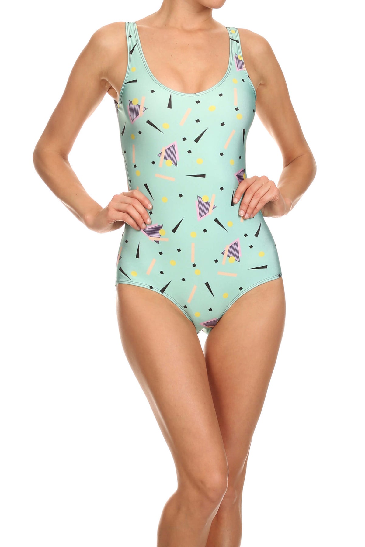 90's One-Piece Swim - Mint - POPRAGEOUS
 - 1