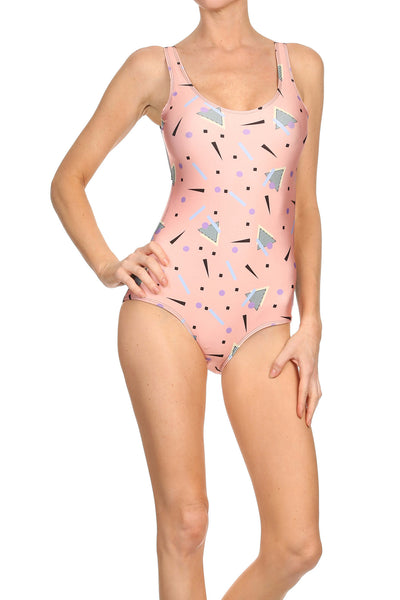 90's One-Piece Swim - Peach