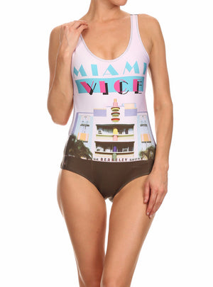 Miami Vice One-Piece Swim - POPRAGEOUS
 - 1