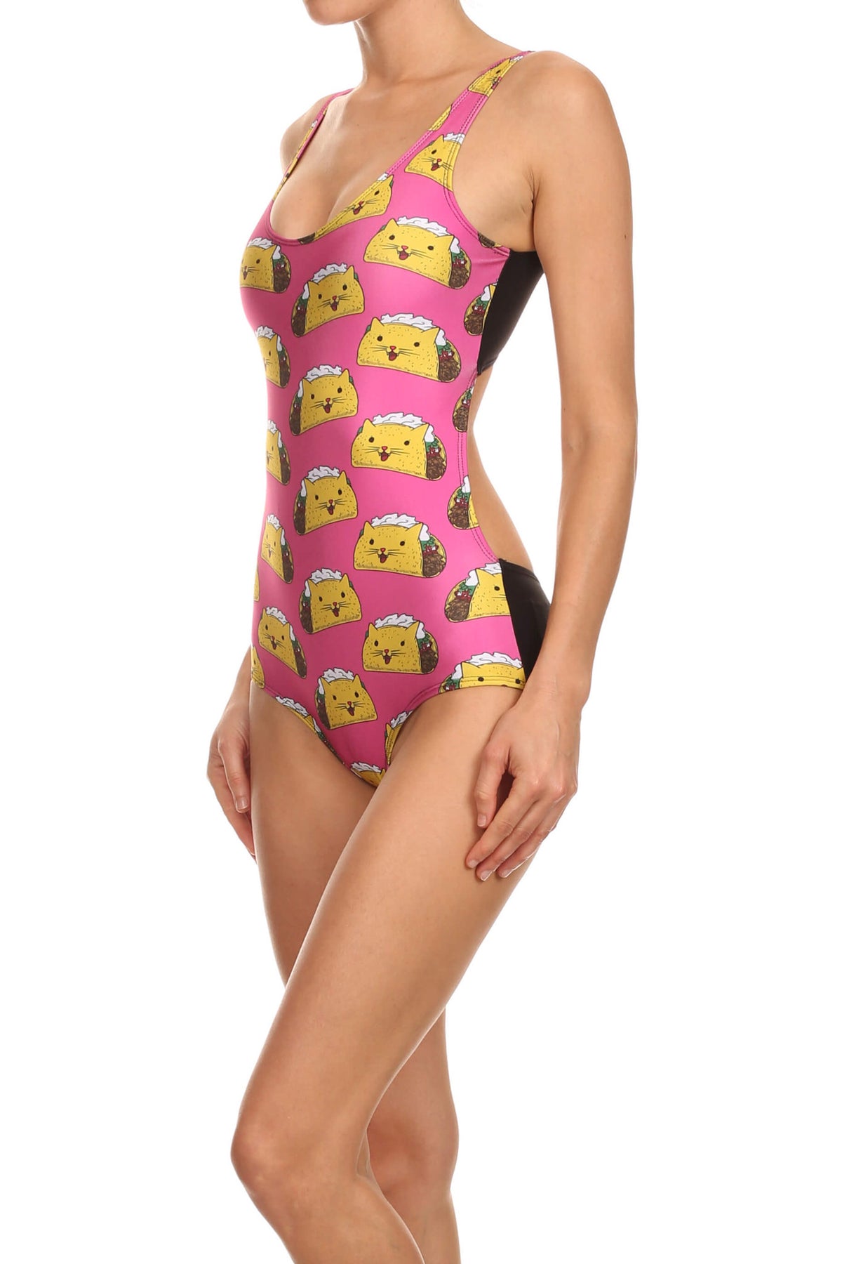 Pink Taco Cat One-Piece Swim - POPRAGEOUS
 - 3