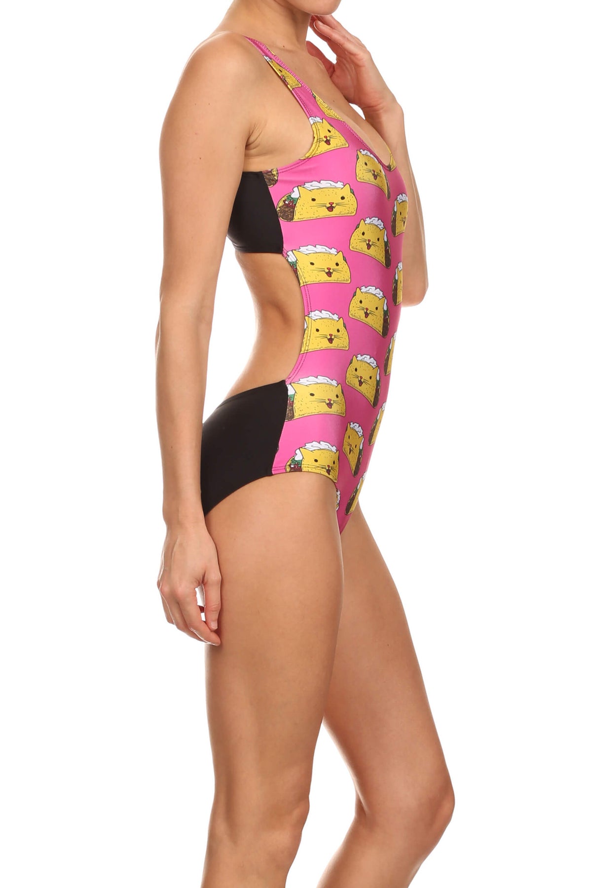 Pink Taco Cat One-Piece Swim - POPRAGEOUS
 - 4