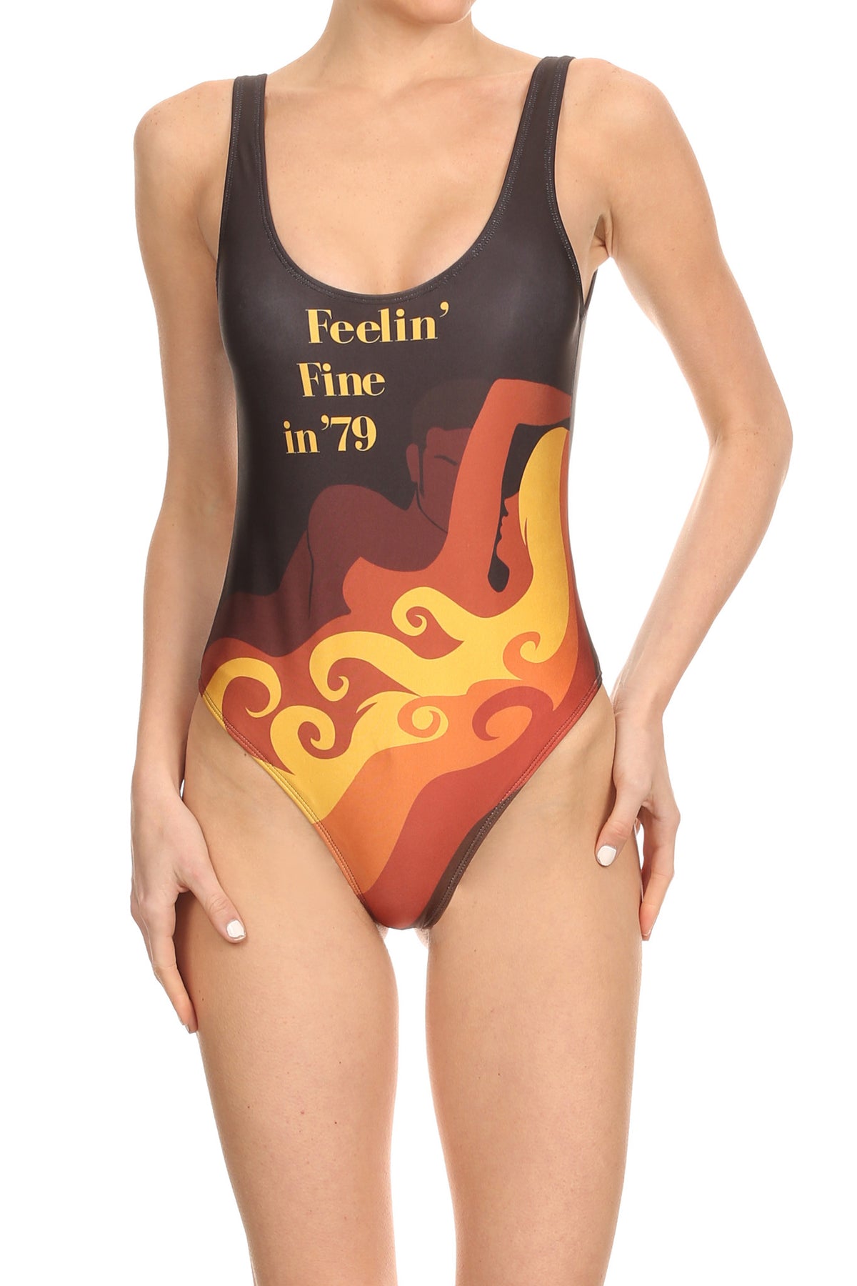 70's Feelin' Fine 'The Pam' Onesie Swim - POPRAGEOUS
 - 1