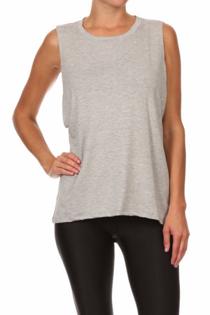 POPSOFT Muscle Tank - Grey - POPRAGEOUS
 - 1