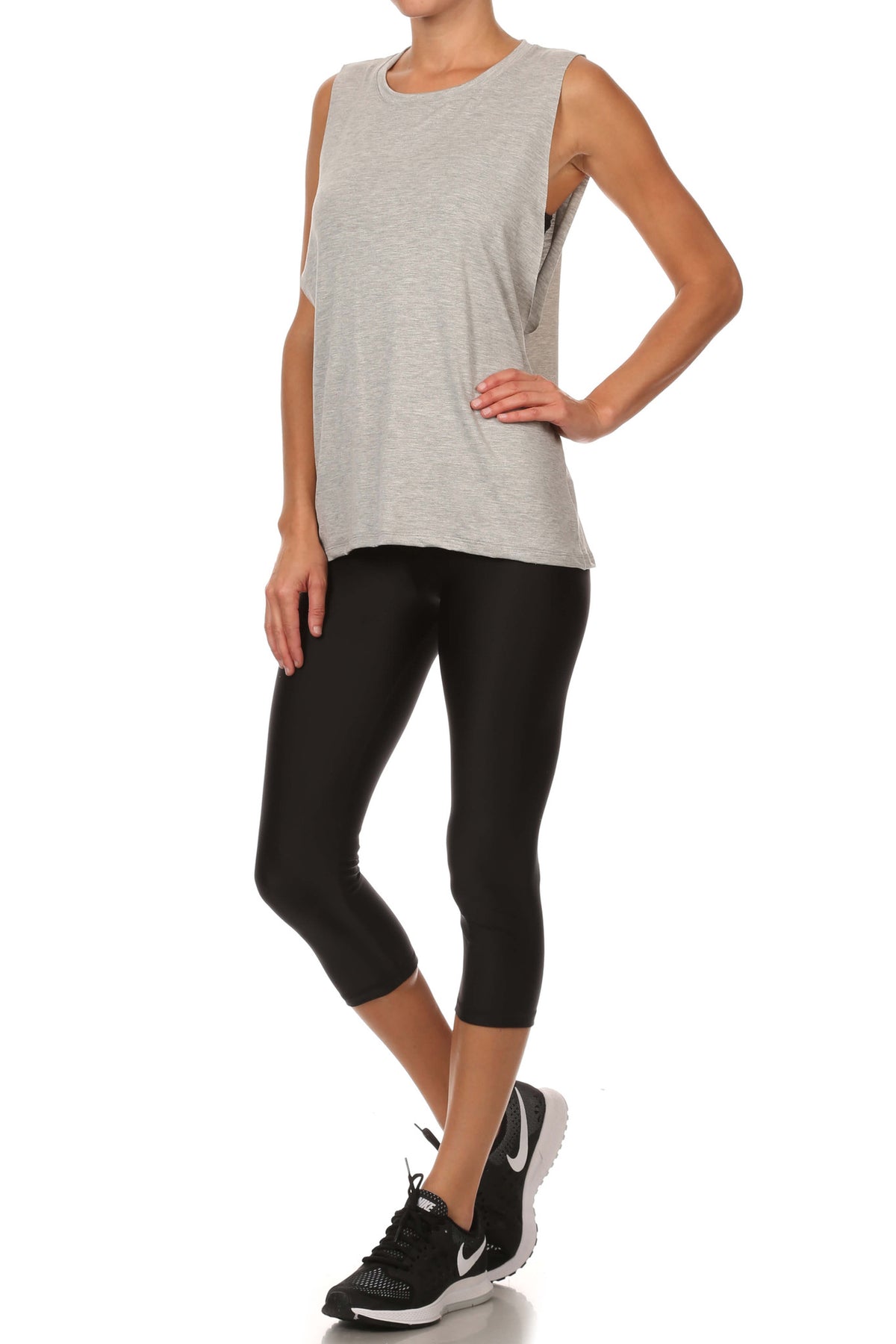 POPSOFT Muscle Tank - Grey - POPRAGEOUS
 - 2