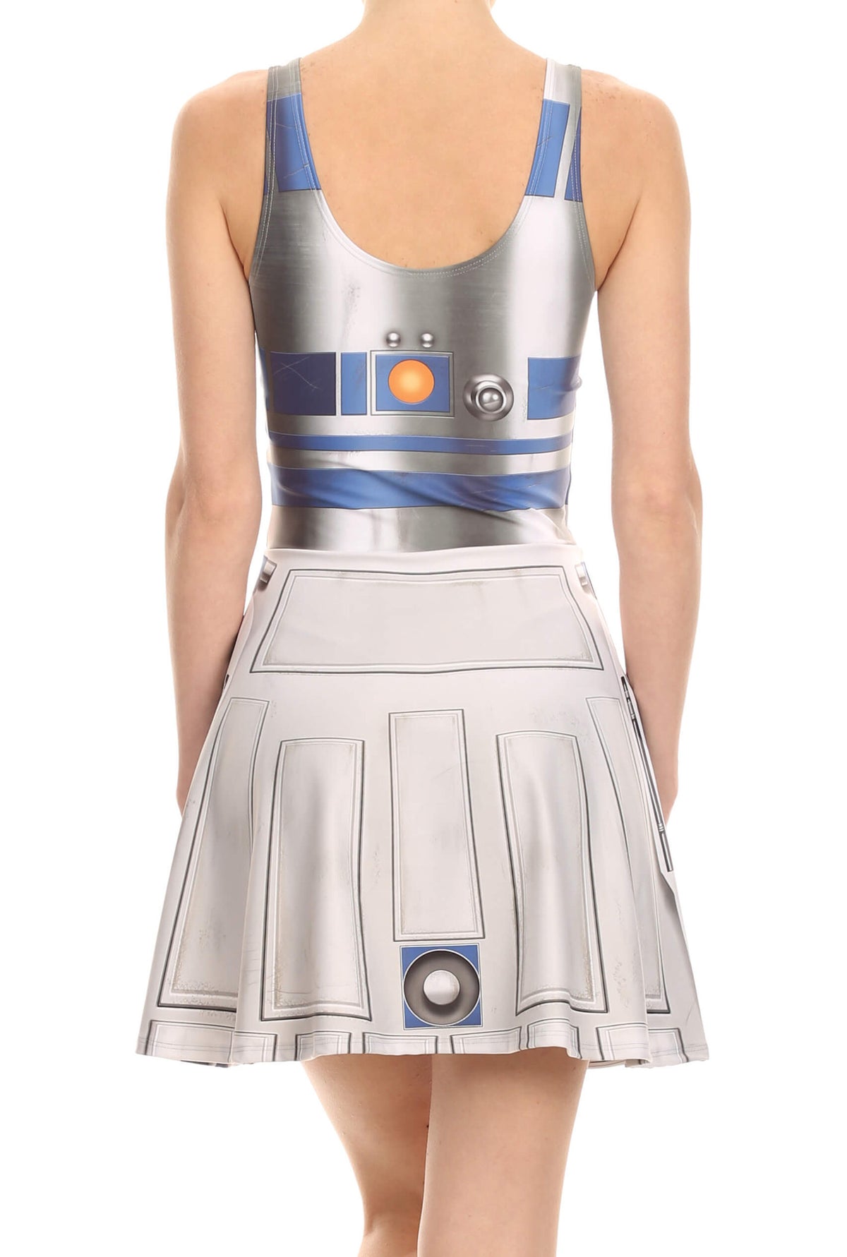 Blue Robot Skater Dress - POPRAGEOUS
 - 3