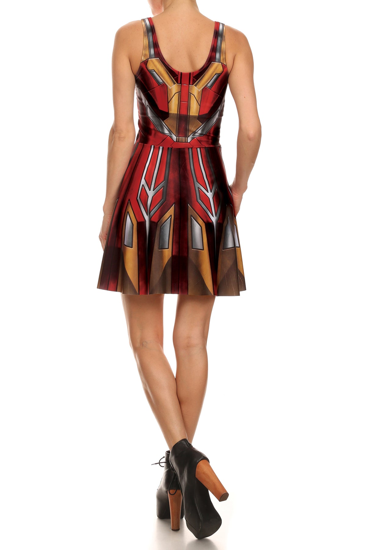 Red Robobabe Skater Dress - POPRAGEOUS
 - 4