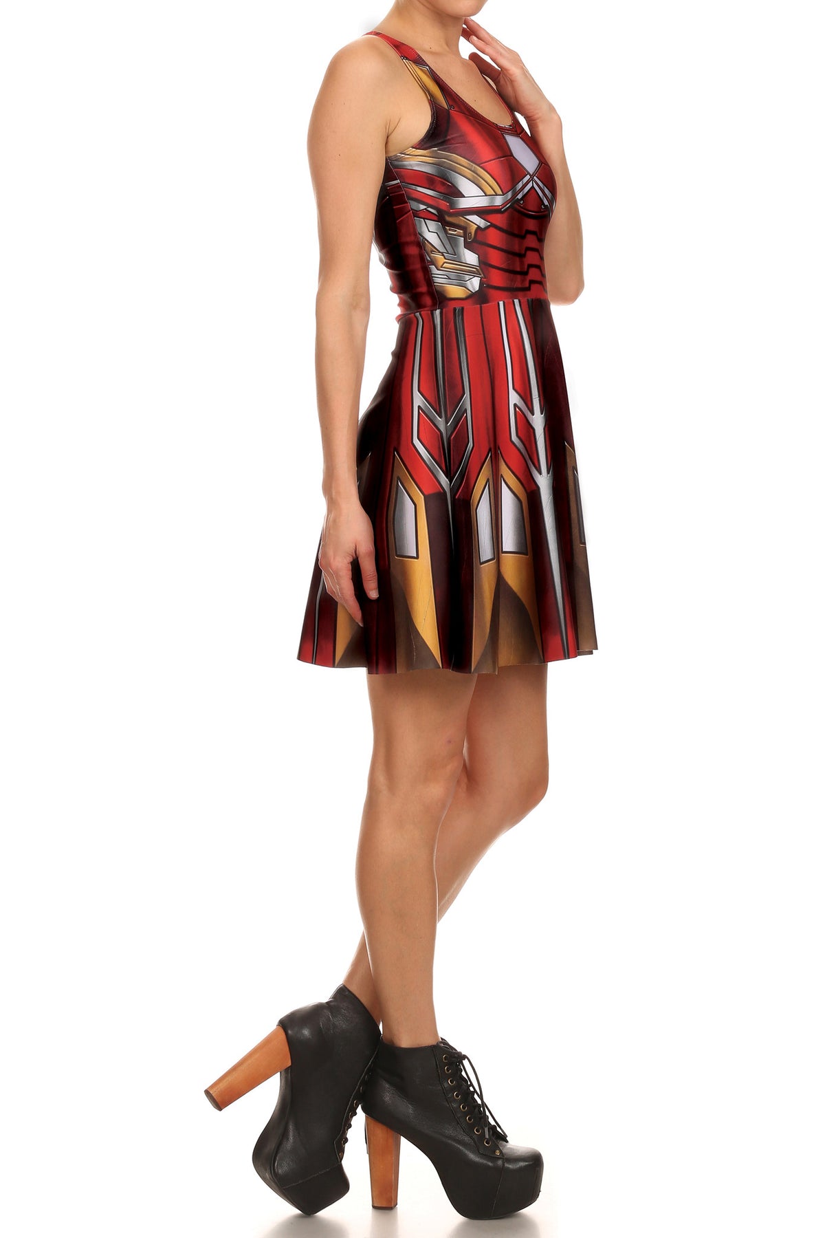 Red Robobabe Skater Dress - POPRAGEOUS
 - 3