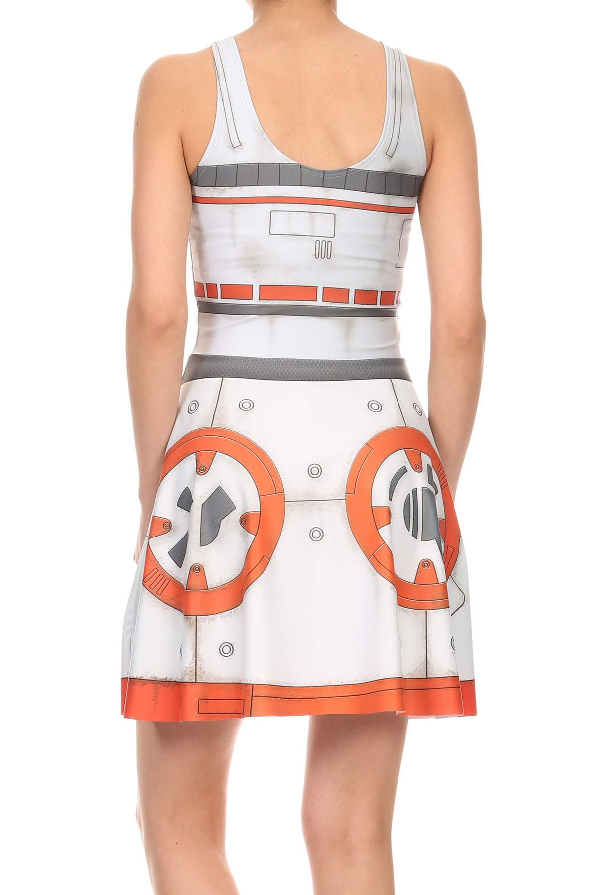 Orange Robot Skater Dress - POPRAGEOUS
 - 3