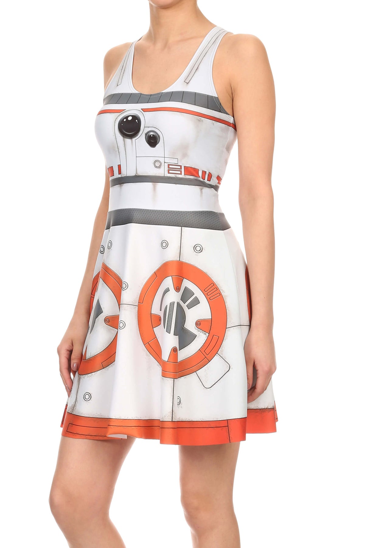 Orange Robot Skater Dress - POPRAGEOUS
 - 2