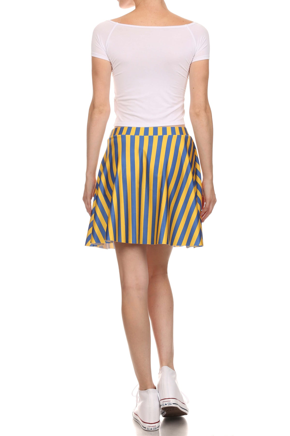 Game Day Classic Skater Skirt - Blue & Yellow - POPRAGEOUS
 - 4
