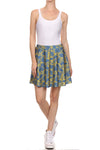 Spring Formal Skater Skirt - Blue & Yellow - POPRAGEOUS
 - 1