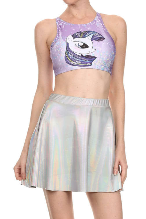 My Little Pony: Rarity Sporty Crop Top - POPRAGEOUS
 - 1