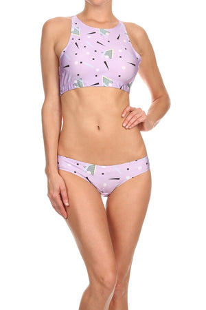 90's Sporty Crop Top - Lavender - POPRAGEOUS
 - 1