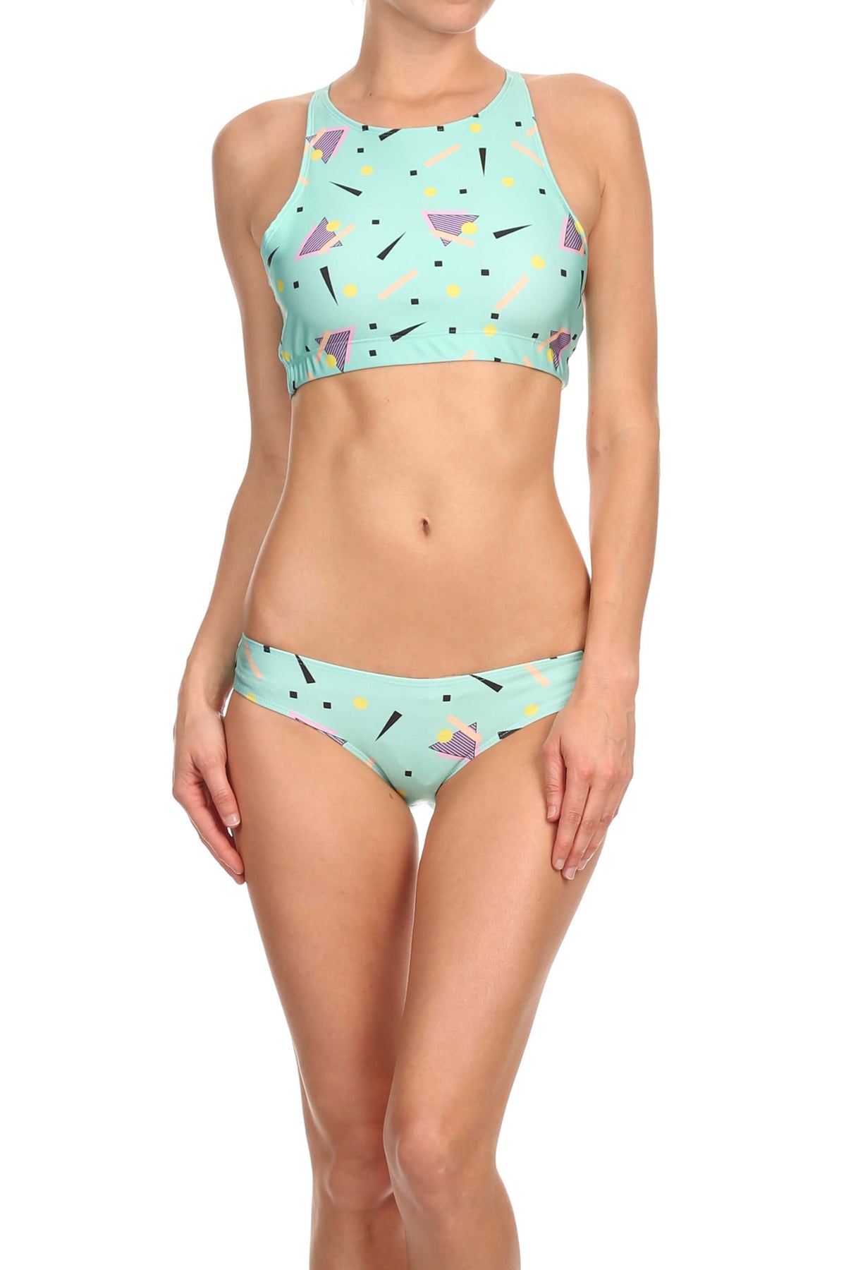 90's Sporty Crop Top - Mint - POPRAGEOUS
 - 1