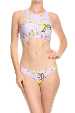 Bananas Sporty Crop Top - POPRAGEOUS
 - 1