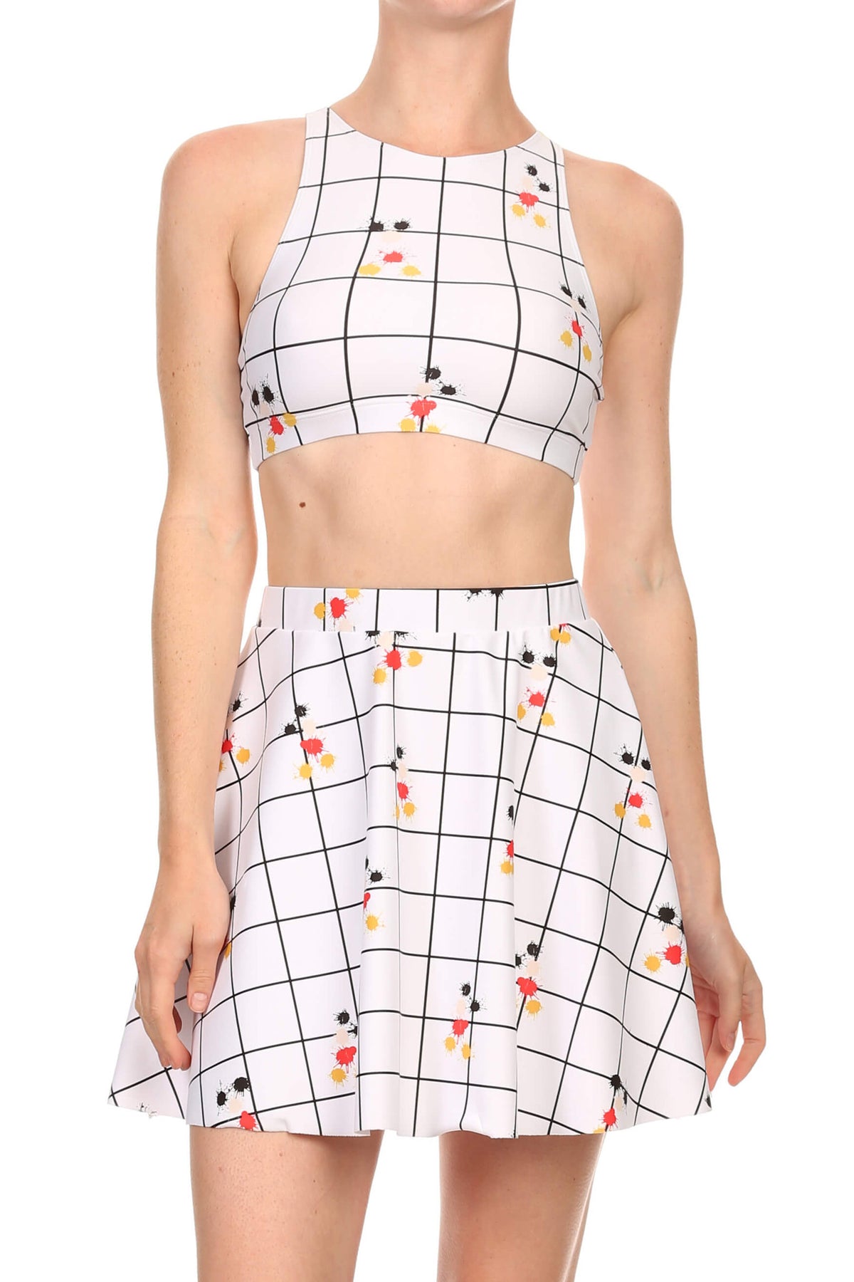 Mouse Splatter Sporty Crop Top - POPRAGEOUS
 - 1