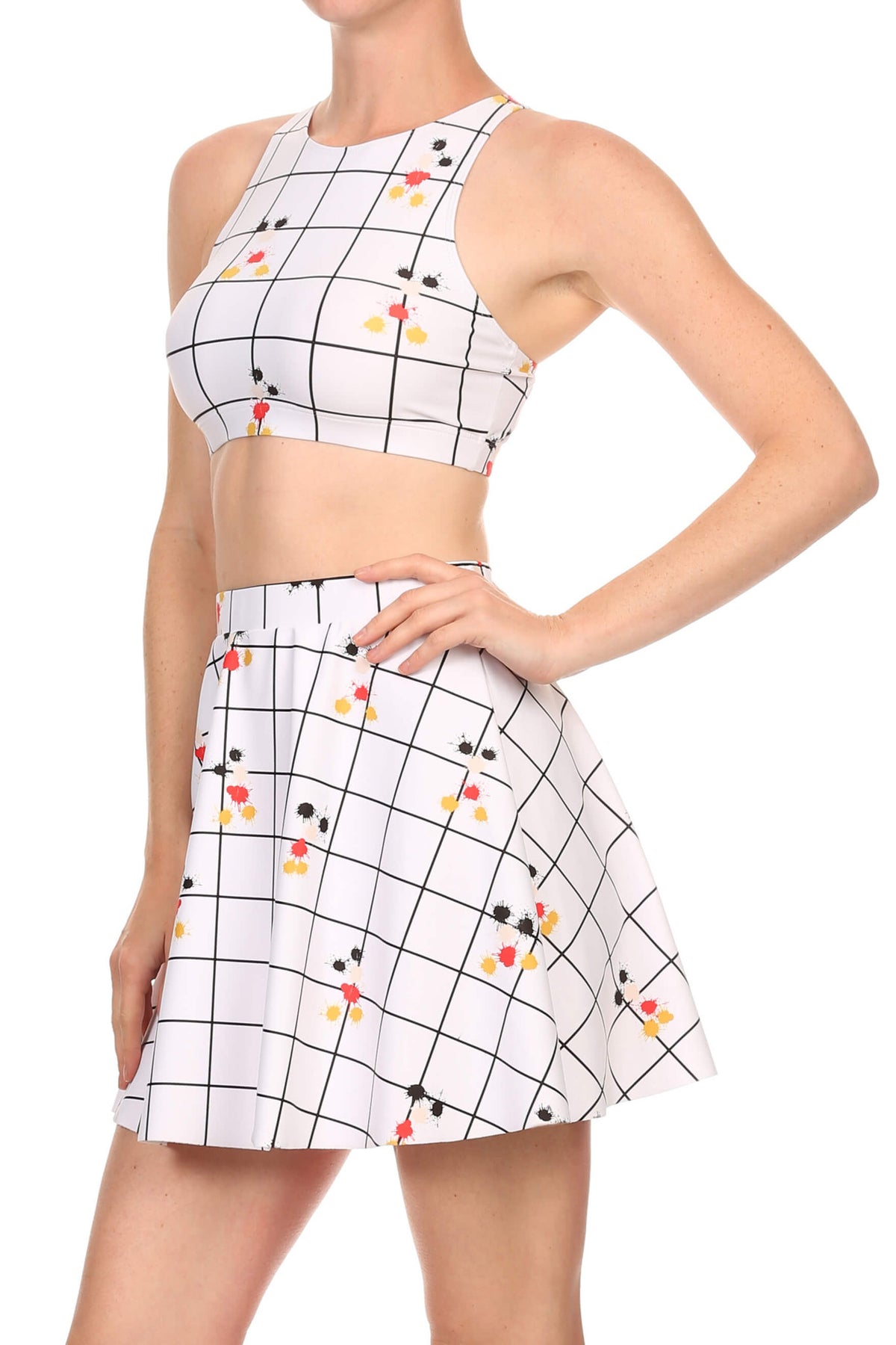 Mouse Splatter Sporty Crop Top - POPRAGEOUS
 - 2