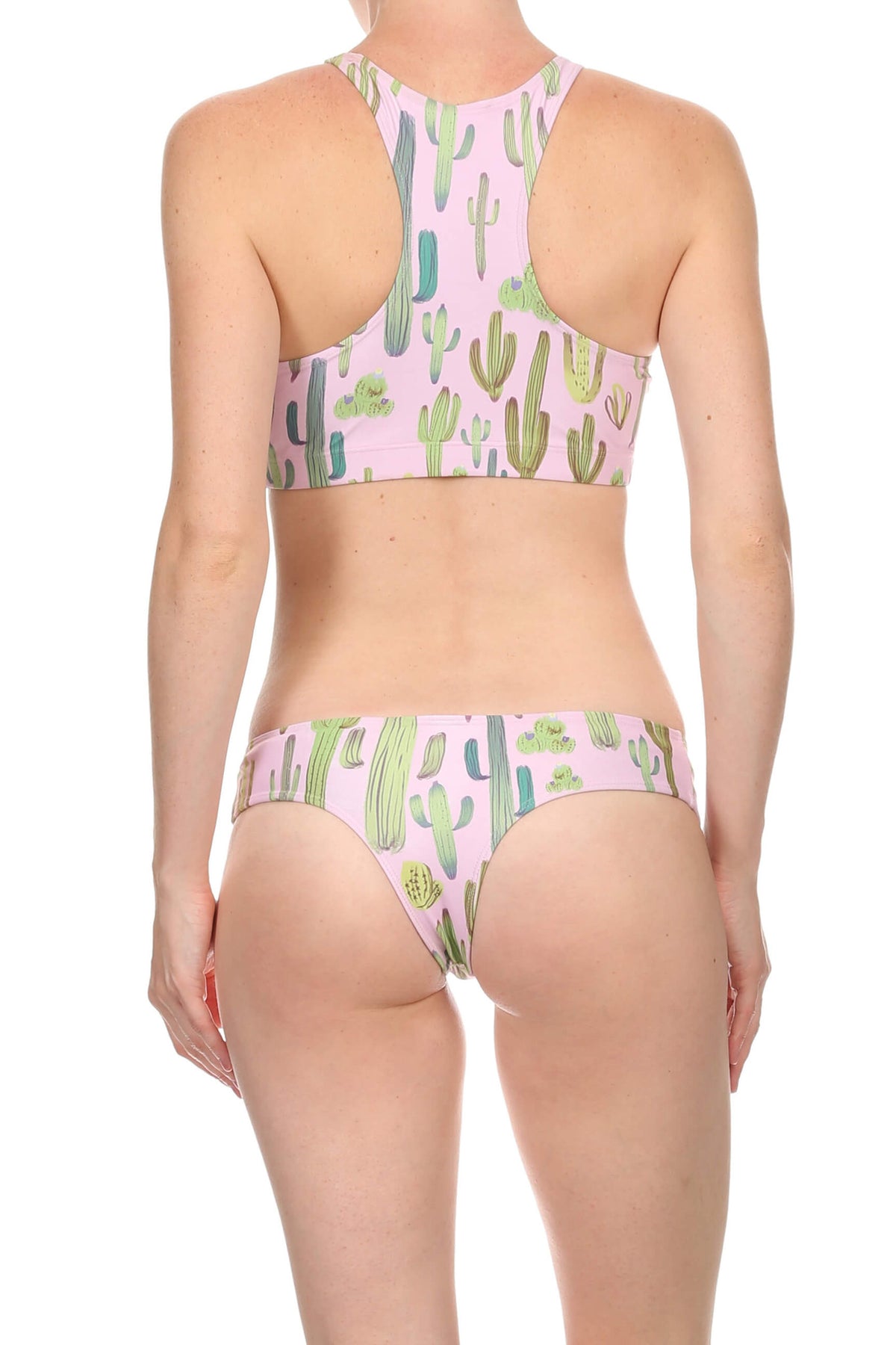 Pink Cactus Sporty Crop Top - POPRAGEOUS
 - 2