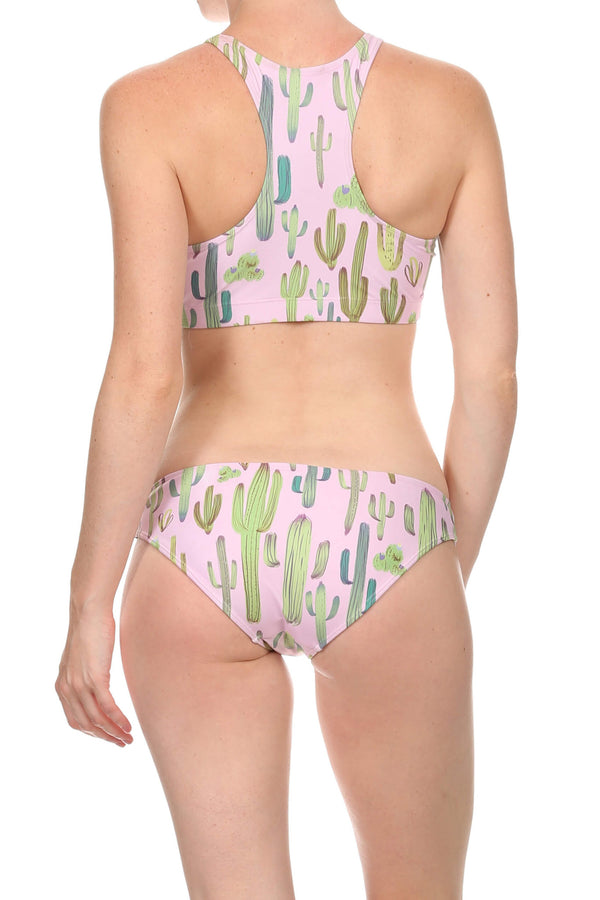 Pink Cactus Full Bikini Bottom - POPRAGEOUS
 - 1