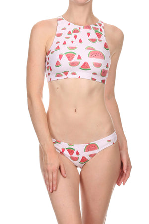 Watermelon Sporty Crop Top - POPRAGEOUS
 - 1
