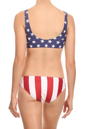 Red Stripes Full Bikini Bottom - POPRAGEOUS
 - 1
