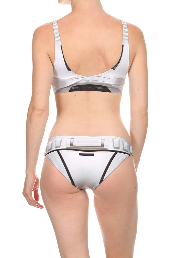 White Robotic Swim Top - LIMITED - POPRAGEOUS
 - 2