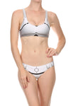 White Robotic Swim Top - LIMITED - POPRAGEOUS
 - 1