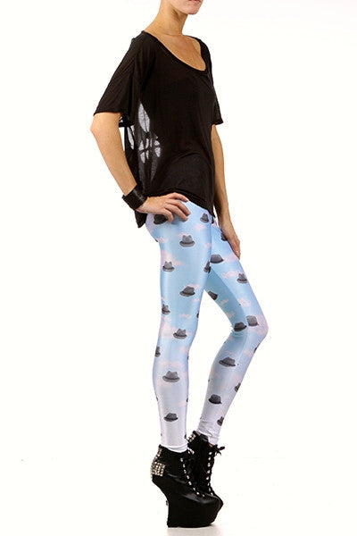 Fedora & Mustache Cloud Leggings - POPRAGEOUS
 - 3