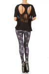 Gasmask Damask Leggings - Black - POPRAGEOUS
 - 4