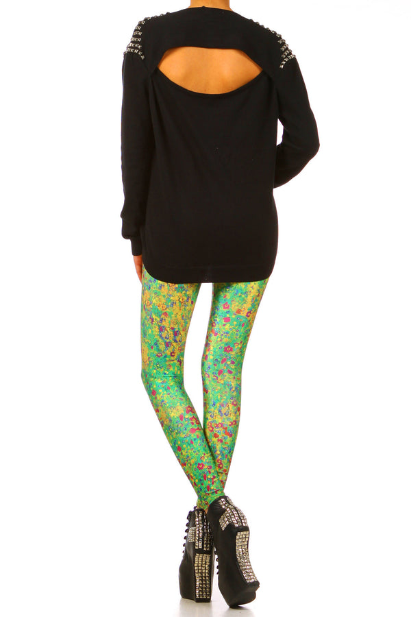 Klimt Flower Leggings - POPRAGEOUS
 - 4