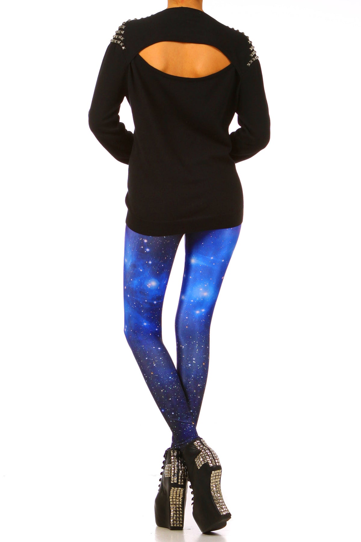 Blue Galaxy Leggings - POPRAGEOUS
 - 4