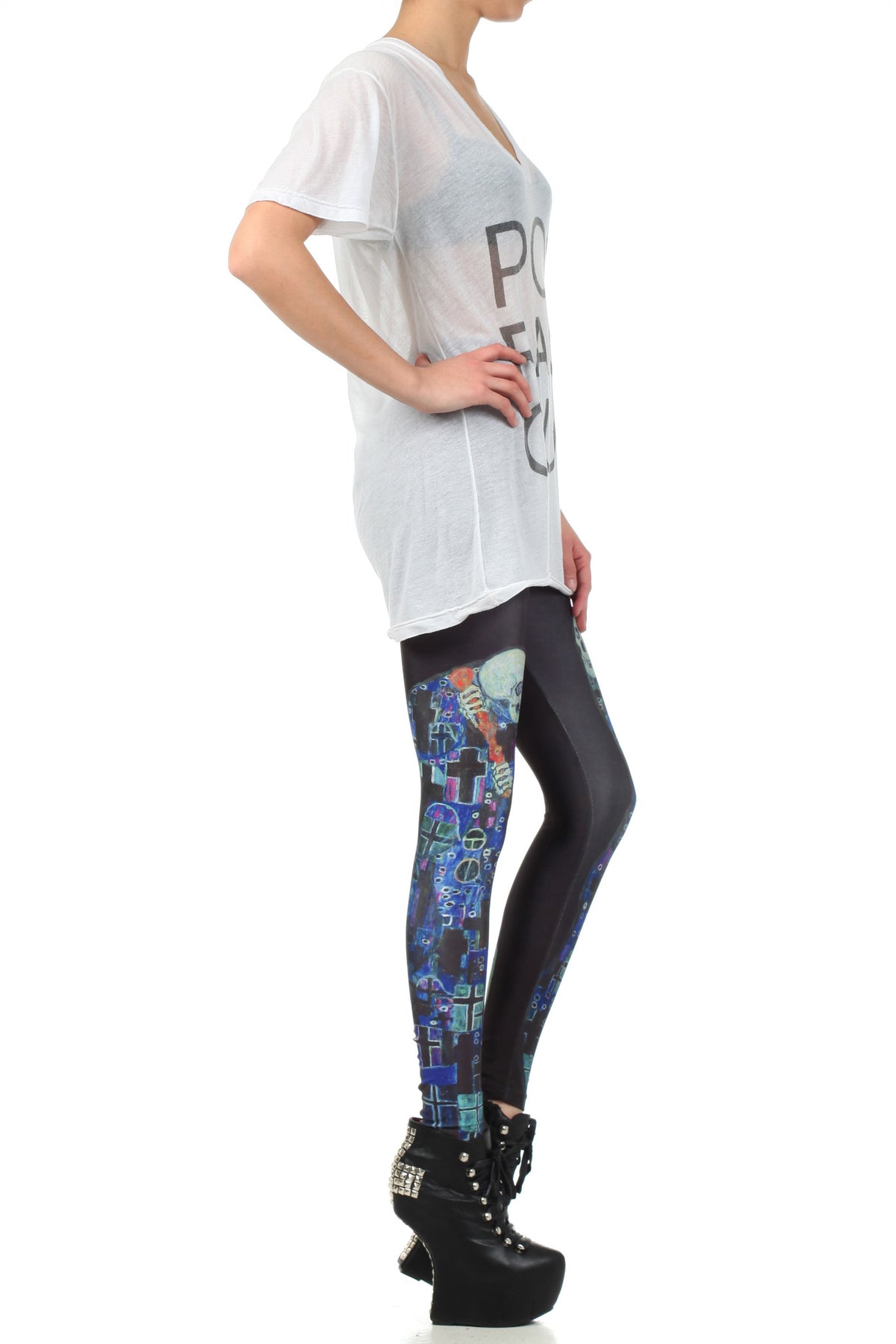 Klimt Grim Reaper Leggings - POPRAGEOUS
 - 3