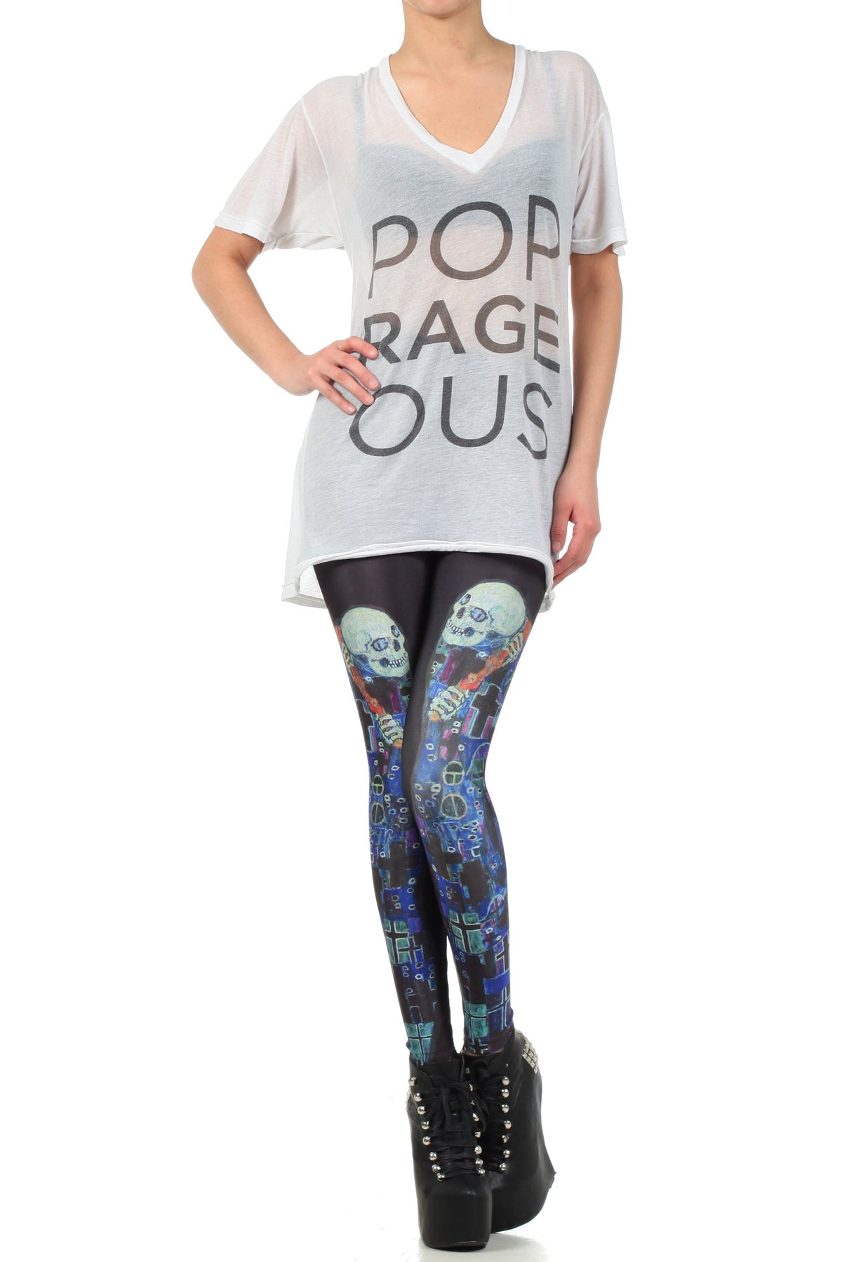 Klimt Grim Reaper Leggings - POPRAGEOUS
 - 1