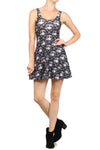 Gasmask Damask Skater Dress - POPRAGEOUS
 - 1