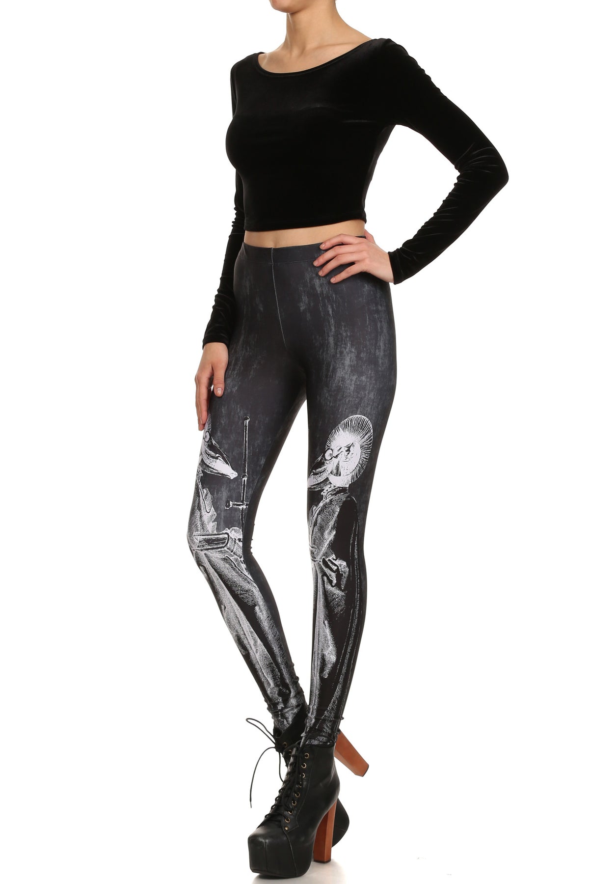 Black Craft Cult Ram Priest Leggings - POPRAGEOUS
 - 2