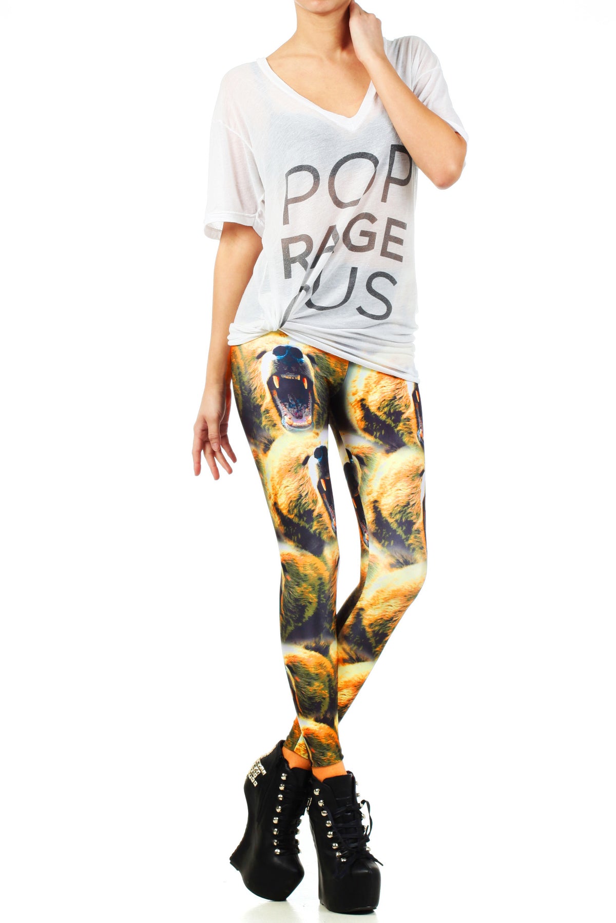 Cali Roar Leggings - POPRAGEOUS
 - 2