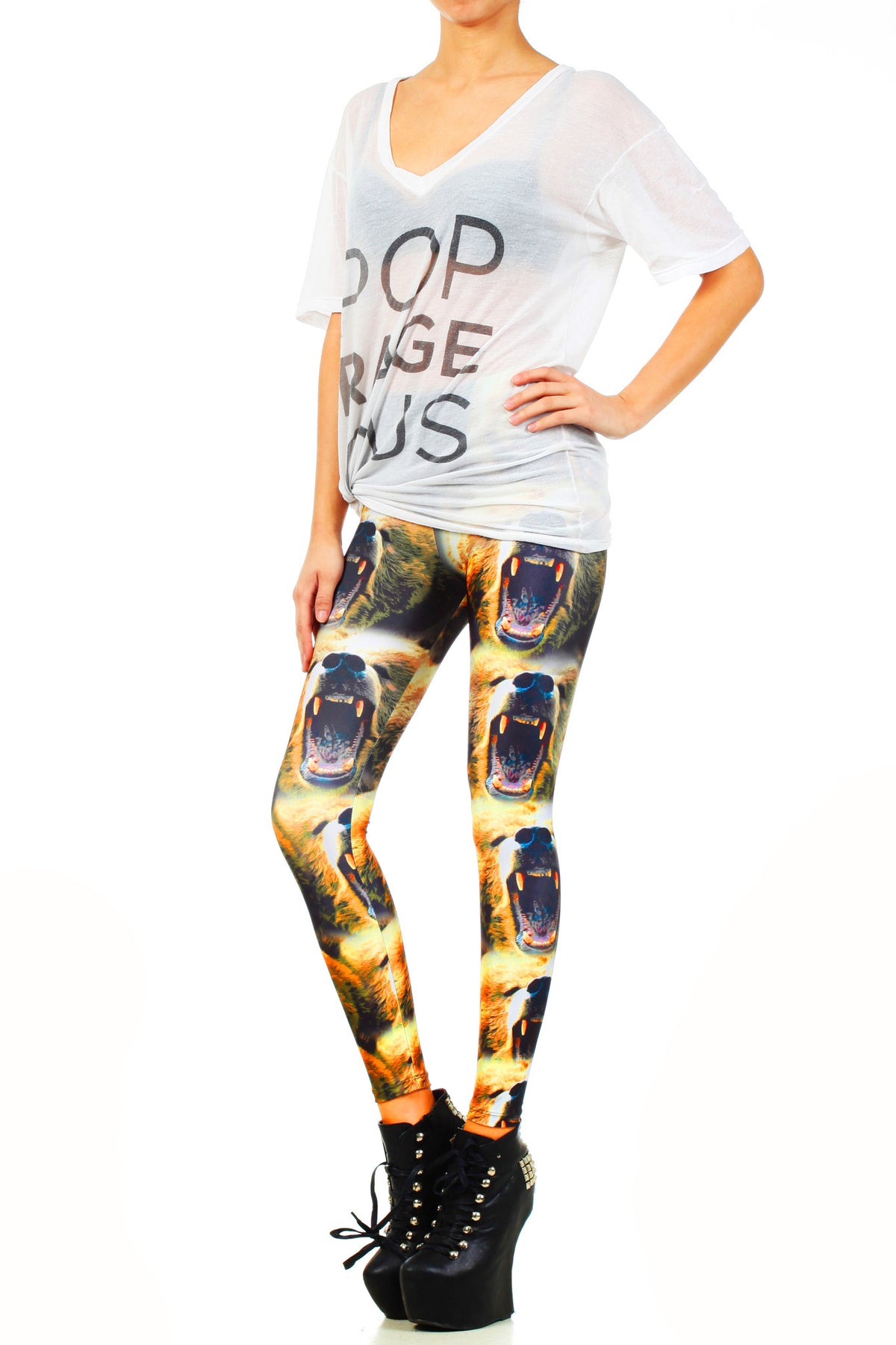 Cali Roar Leggings - POPRAGEOUS
 - 1