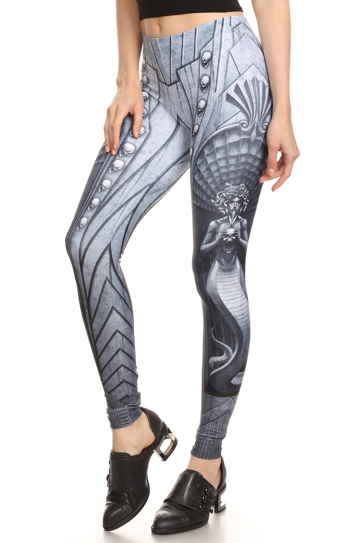 Serpentine Skull Leggings - POPRAGEOUS
 - 4