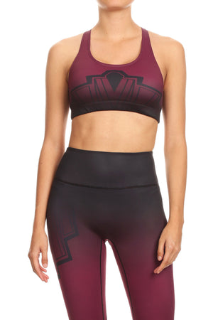 Art Deco Burgundy Aurora Bra