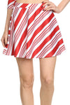 Candy Cane Skater Skirt - POPRAGEOUS
 - 1
