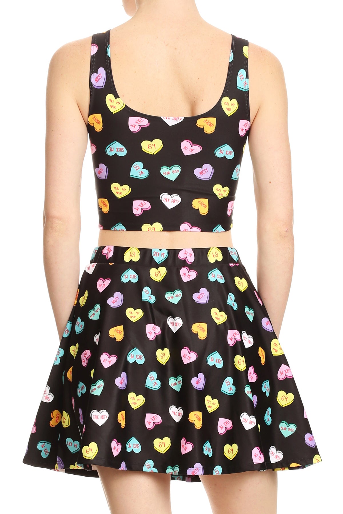 Candy Hearts Crop Top - POPRAGEOUS
 - 4