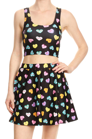 Candy Hearts Crop Top - POPRAGEOUS
 - 1
