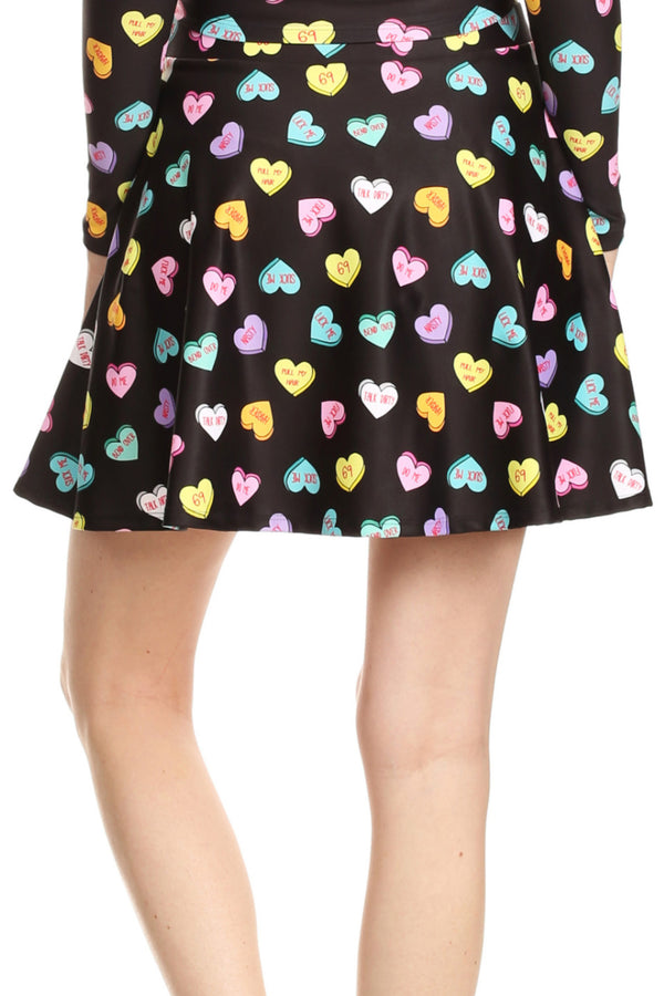 Candy Hearts Skater Skirt - POPRAGEOUS
 - 5